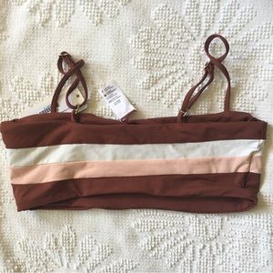 NWT L*Space Color Block Bikini Top